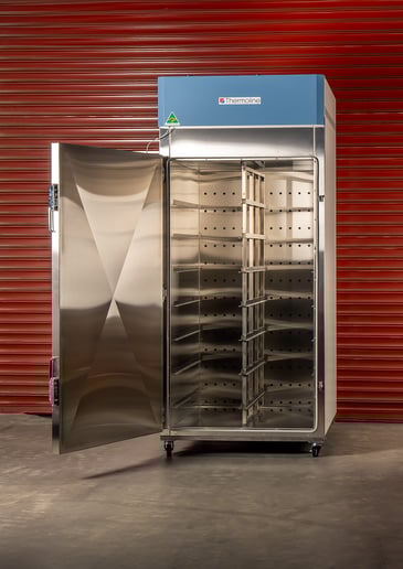 Large Thermoline upright laboratory drying oven with door open